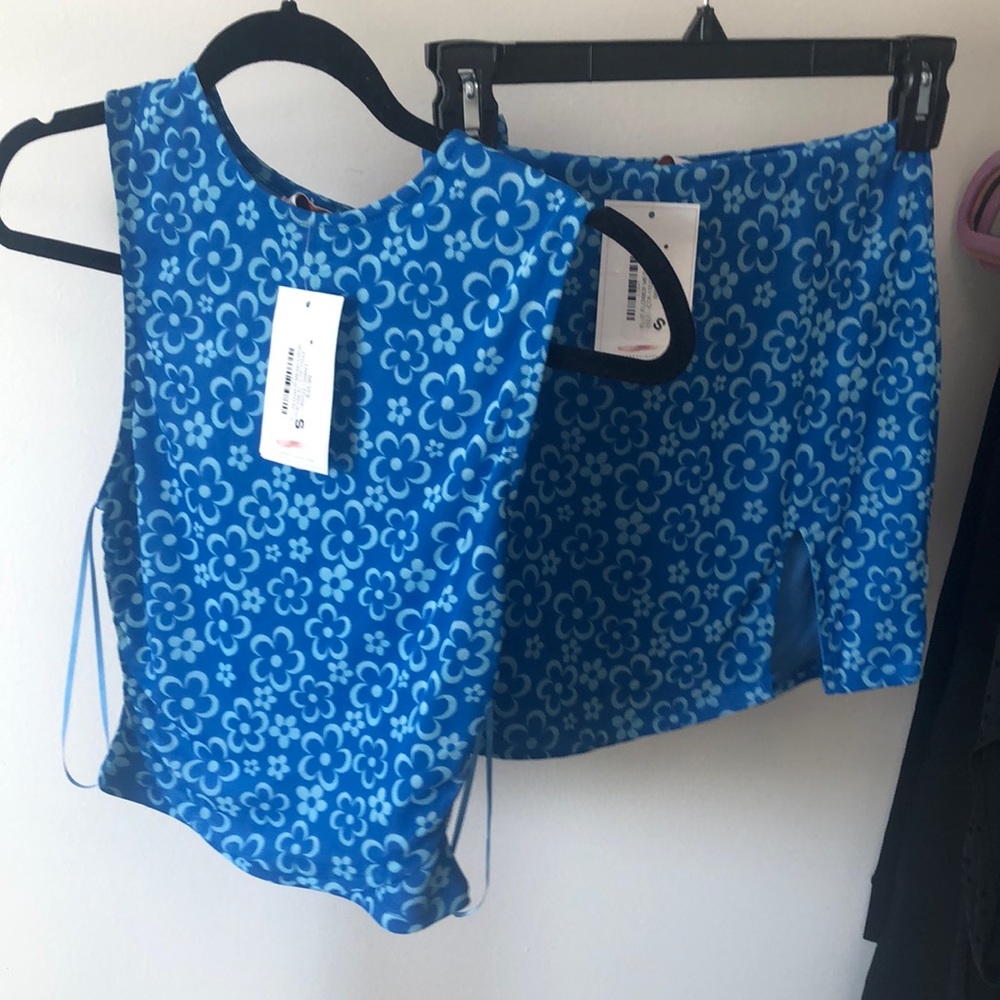 Blue two piece set